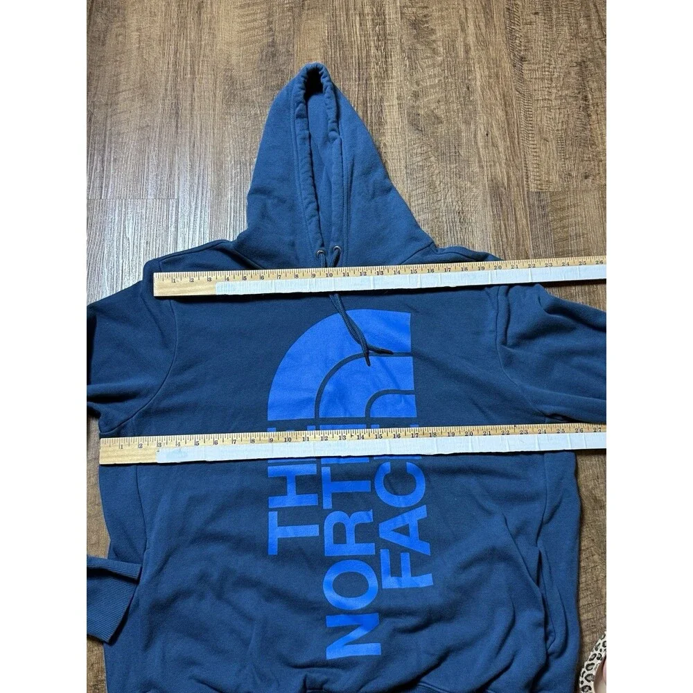 The North Face Drew Peak Blue Fleece Hoodie Sweatshirt Pullover Mens Size XL EUC